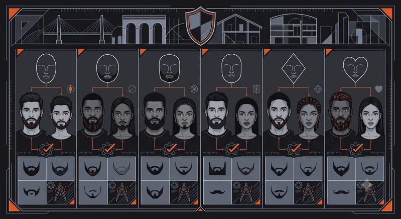 The Architectural Guide to Beard Styles by Face Shape