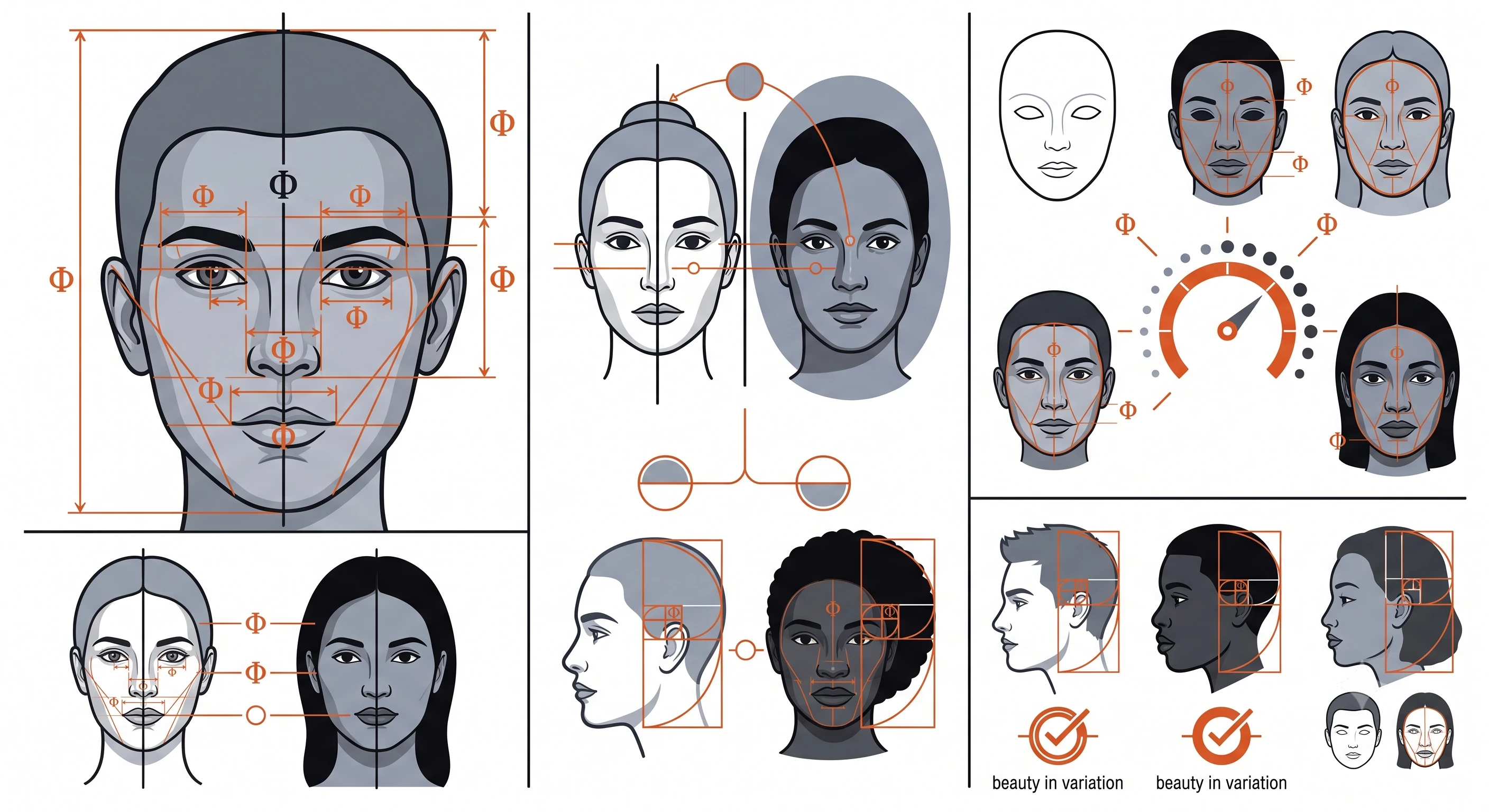 The Golden Ratio Face & Phi 1.618 Proportions